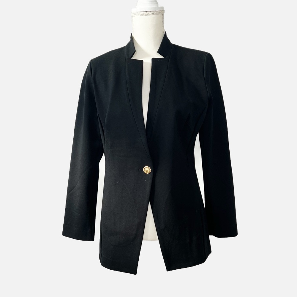 Chico’s Classic Ponte Blazer Black Size .05 Chico’s (US Size 6) Single Button